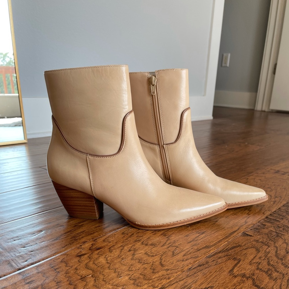 Matisse Tan Leather Western Booties 8 Brand New